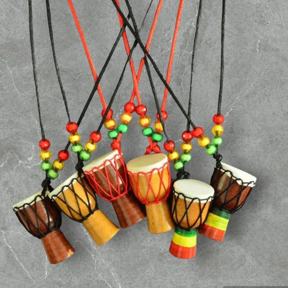 Djembe African Drum Necklace
